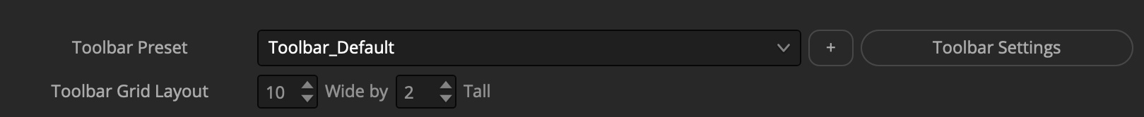 Toolbar Preferences