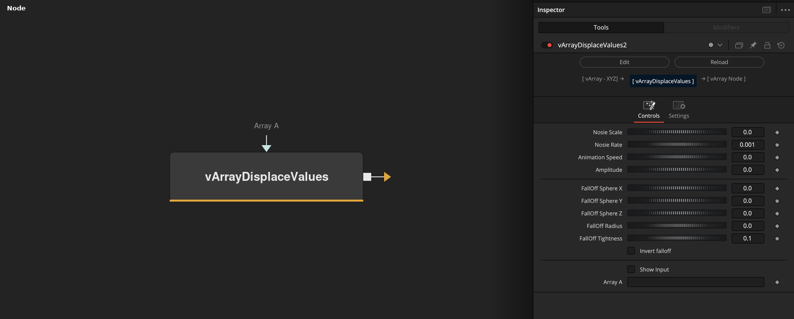 vArrayDisplaceValues node