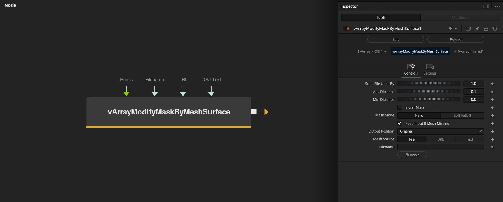 vArrayModifyMaskByMeshSurface node
