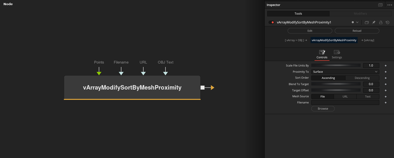 vArrayModifySortByMeshProximity node