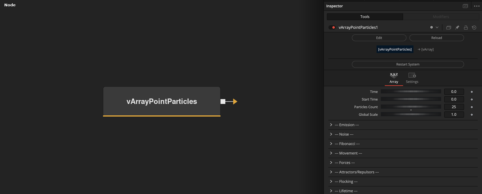 vArrayPointParticles node