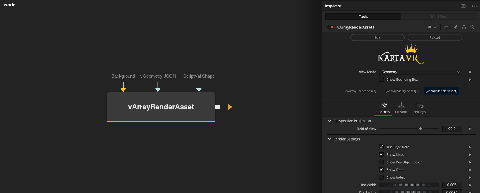 vArrayRenderAsset node