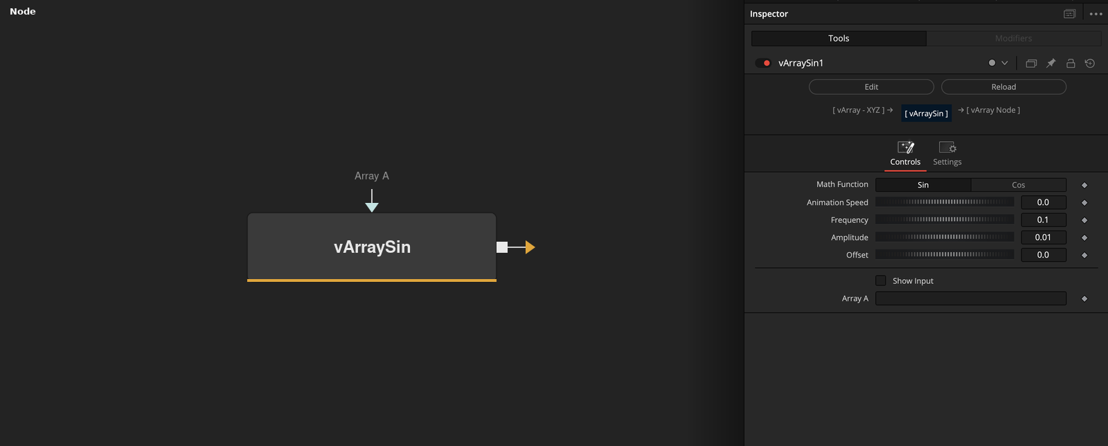 vArraySin node