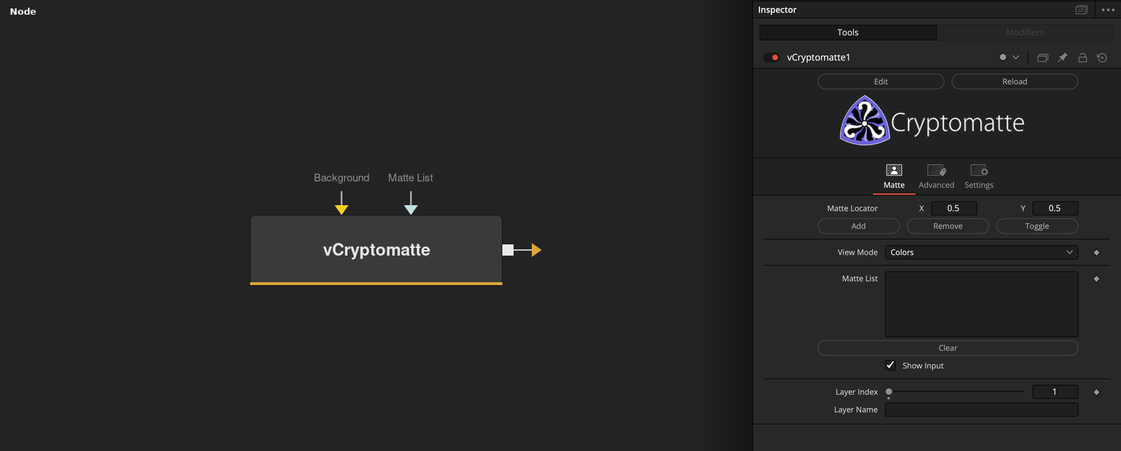 vCryptomatte node