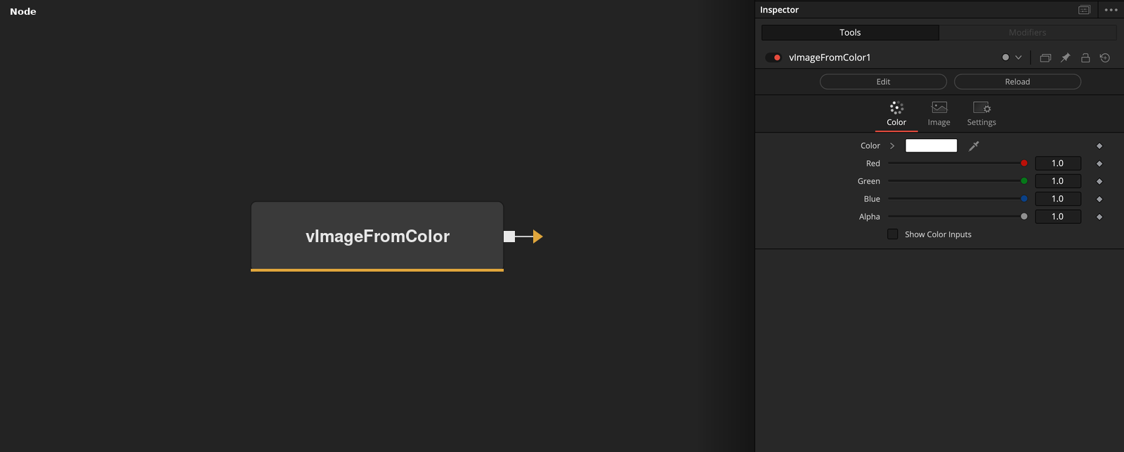 vImageFromColor node