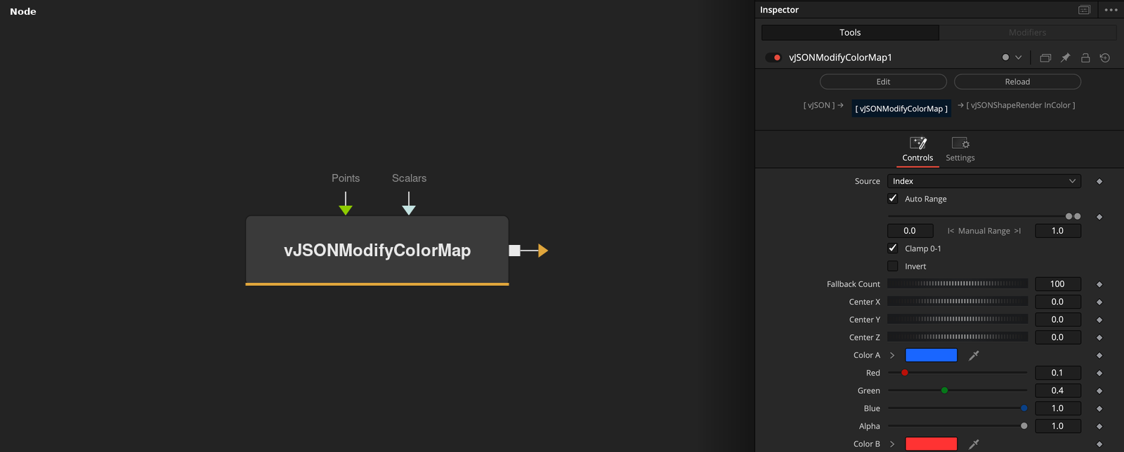 vJSONModifyColorMap node