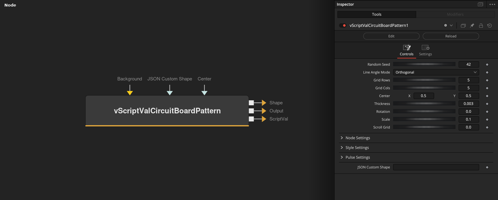 vScriptValCircuitBoardPattern node