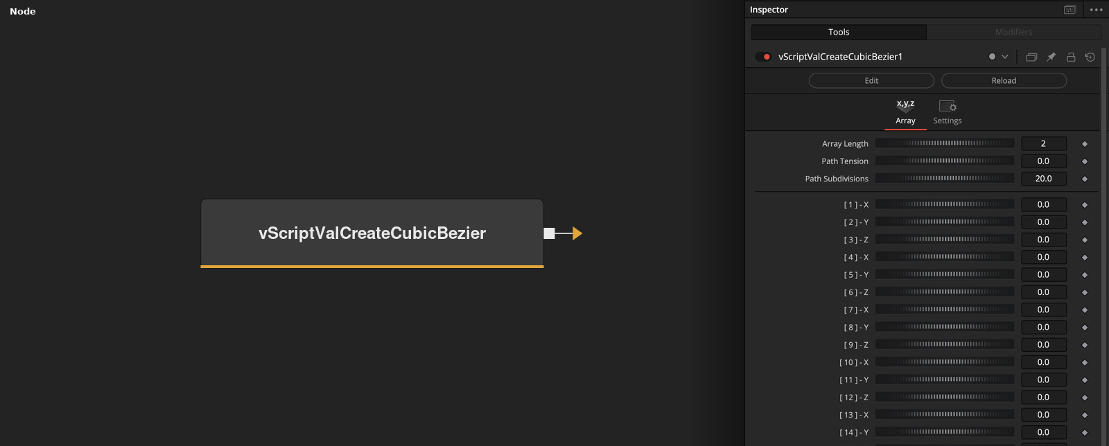 vScriptValCreateCubicBezier node