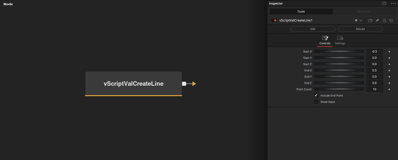 vScriptValCreateLine node