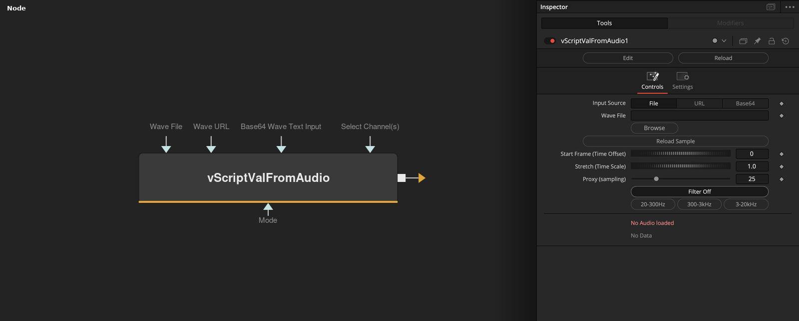vScriptValFromAudio node