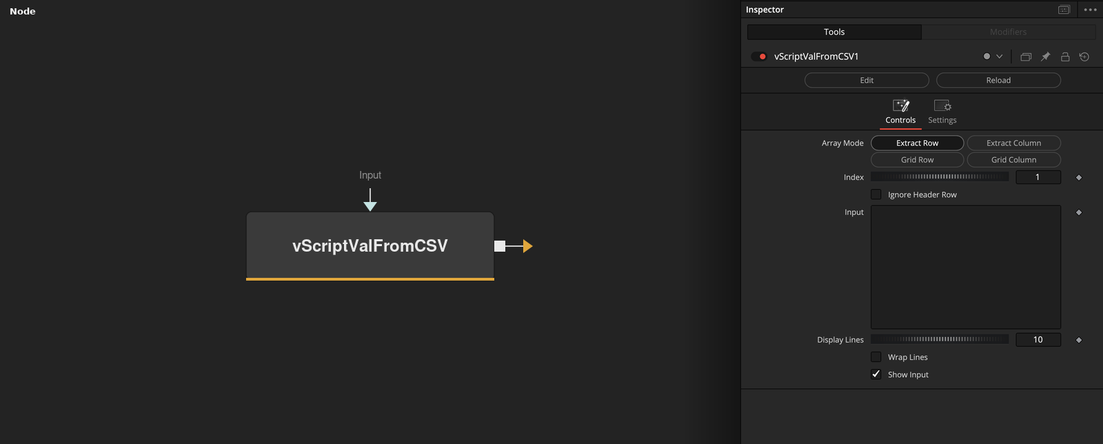 vScriptValFromCSV node