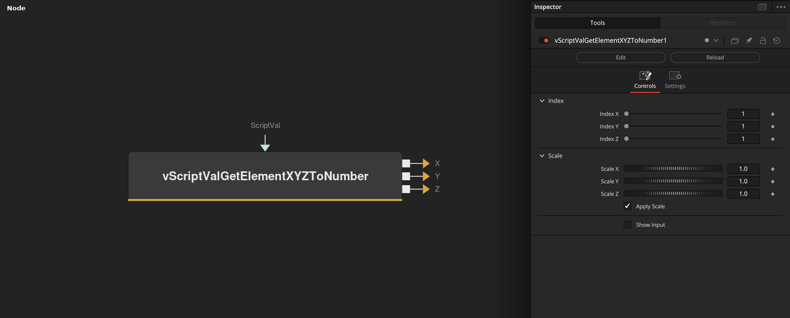 vScriptValGetElementXYZToNumber node