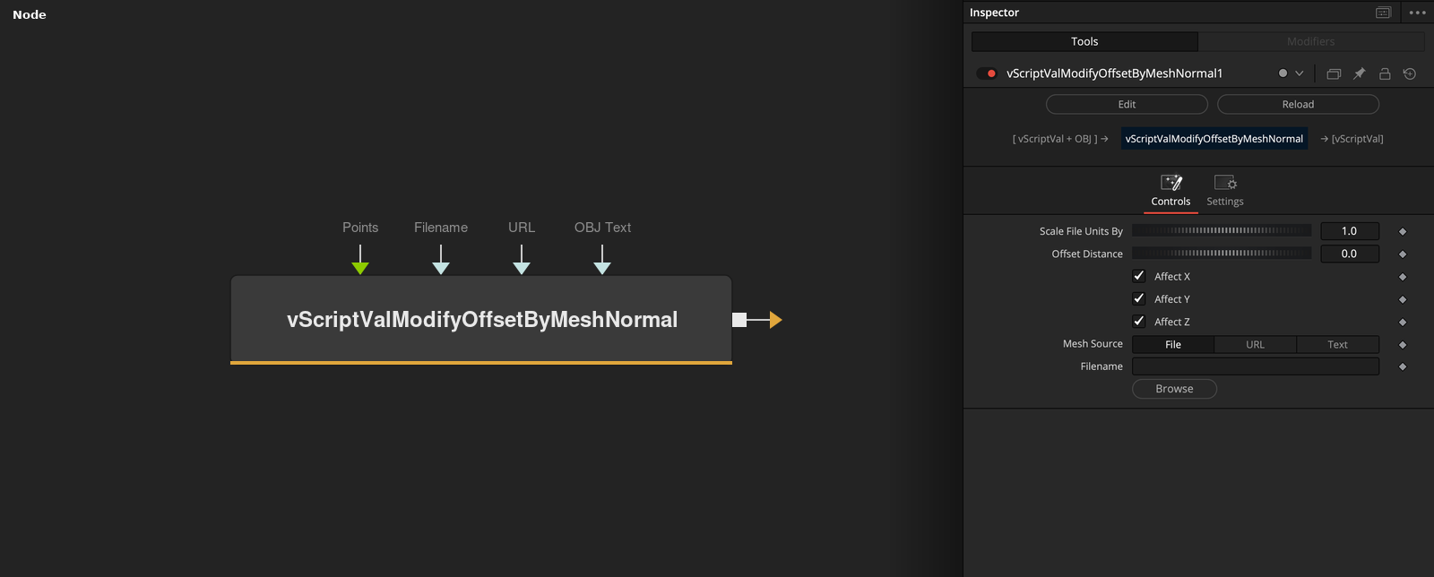 vScriptValModifyOffsetByMeshNormal node