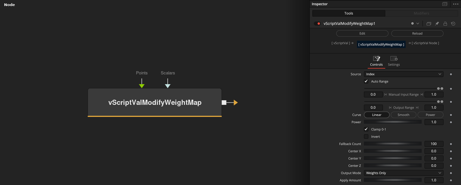 vScriptValModifyWeightMap node