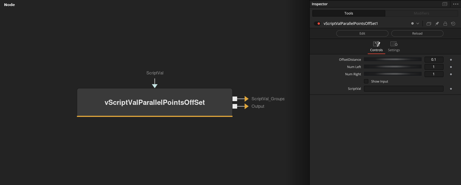 vScriptValParallelPointsOffSet node