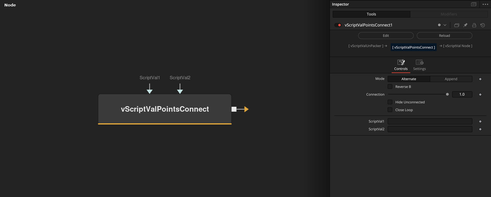 vScriptValPointsConnect node