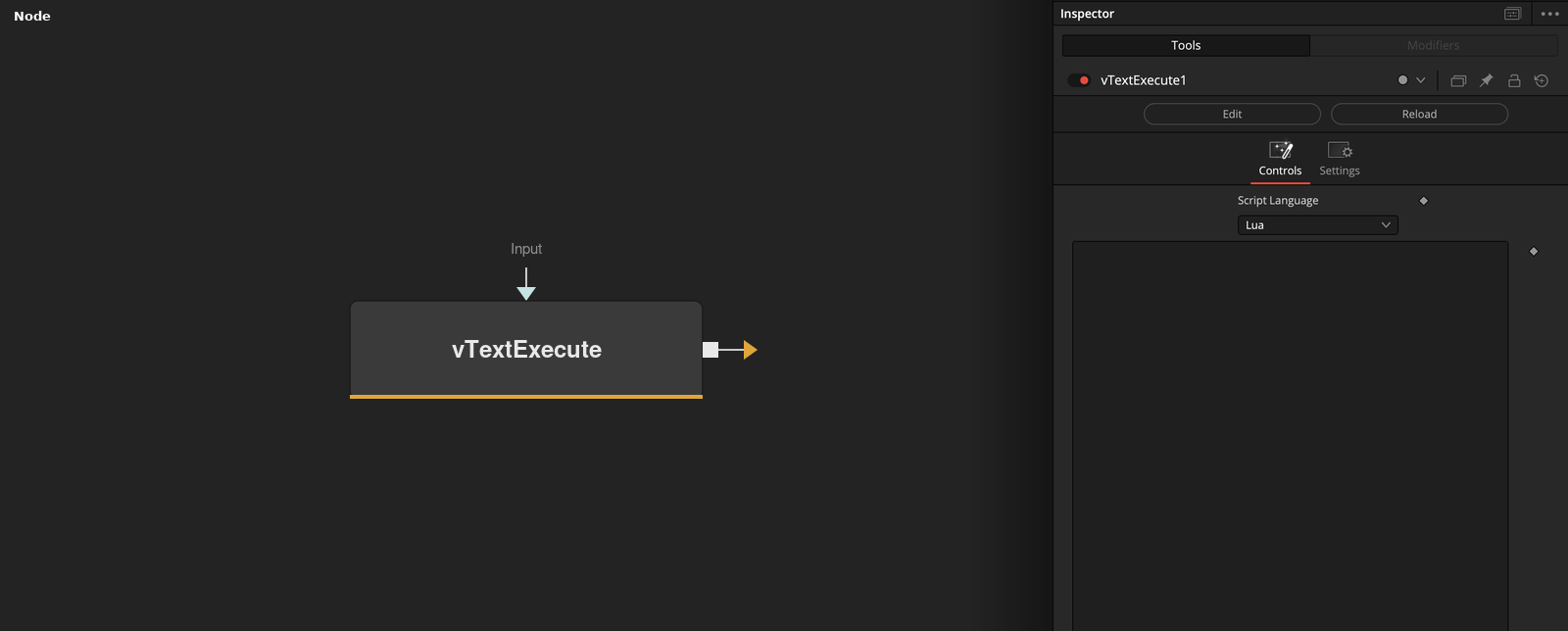vTextExecute node