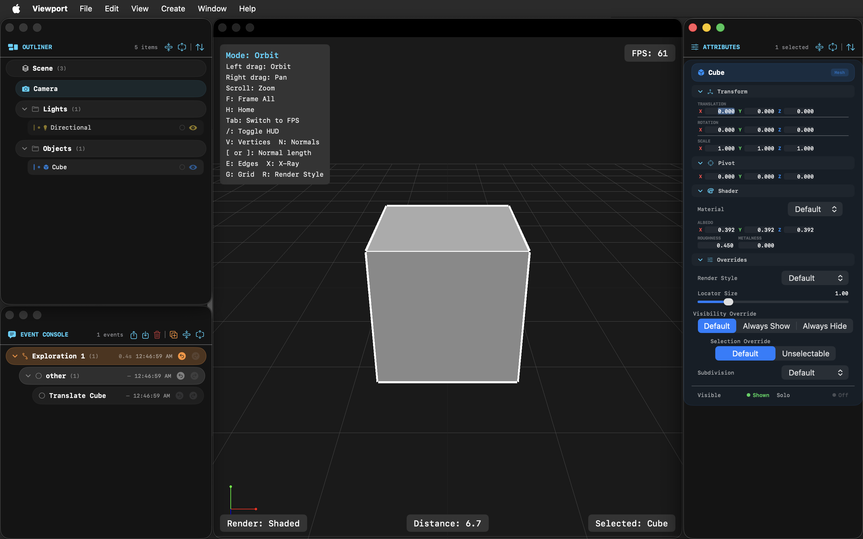 Viewport APP User Interface
